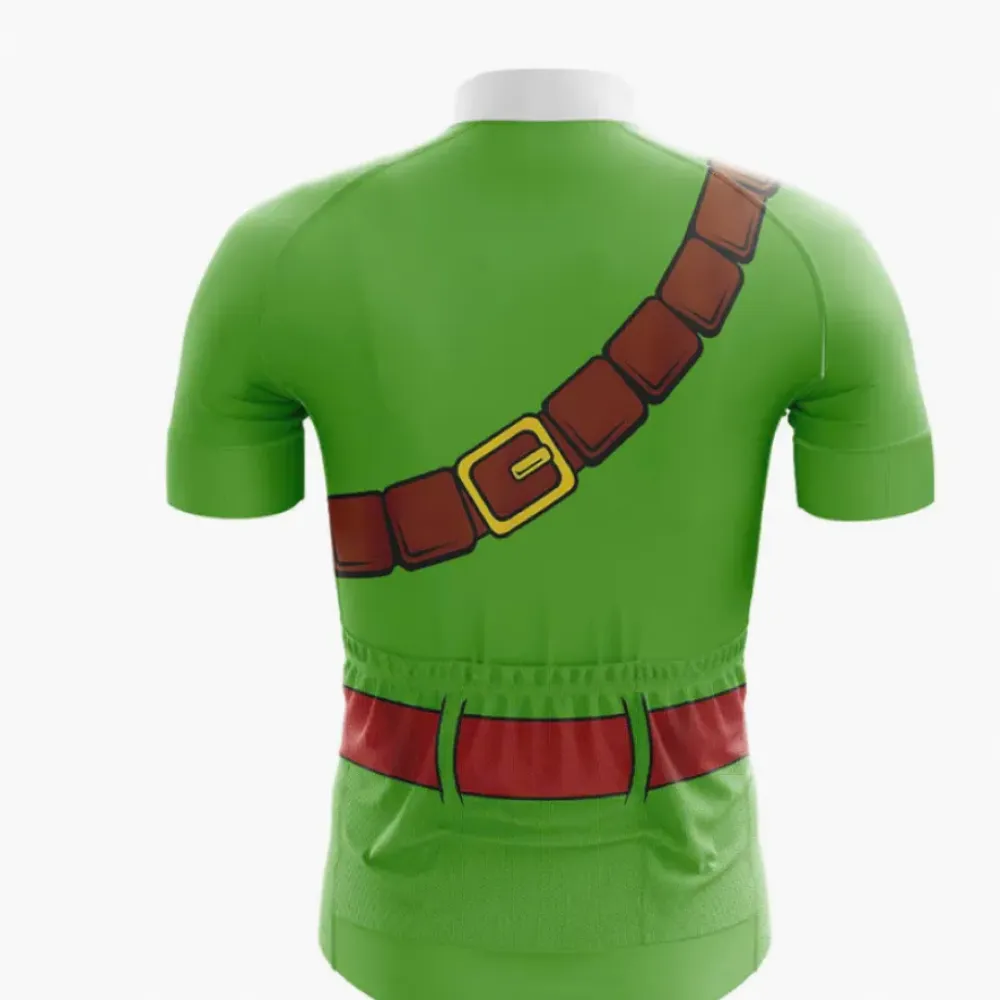 Link Cycling Jersey Green/Brown/Red