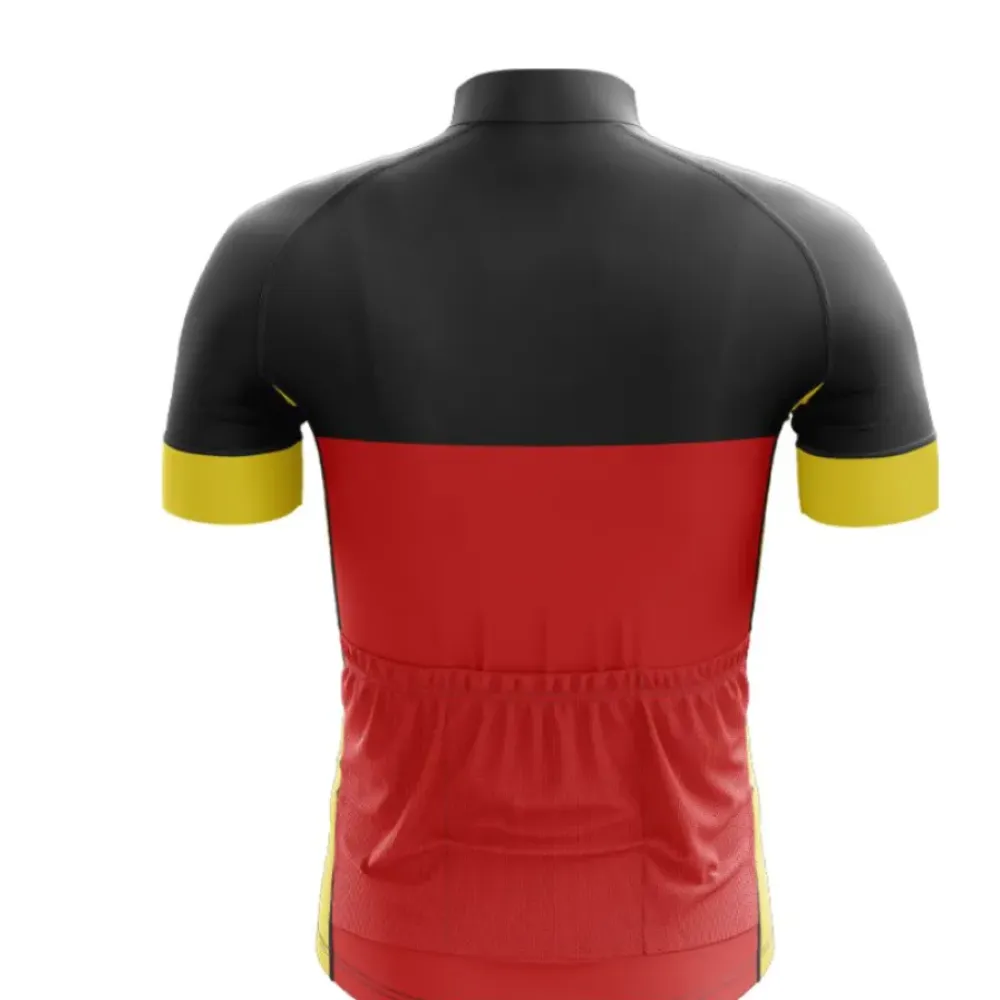 Belgique Cycling Jersey Black/Red/Yellow