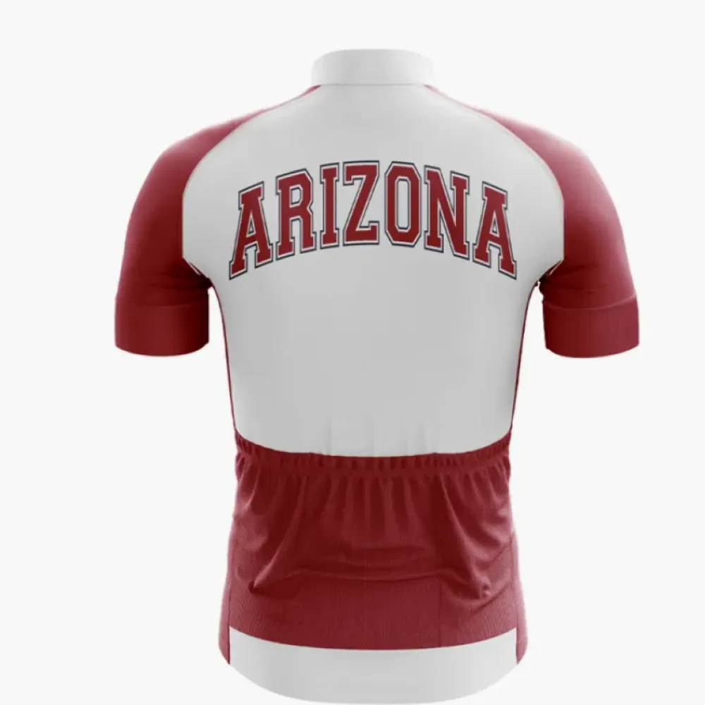 Arizona Football Cycling Jersey White/Burgundy