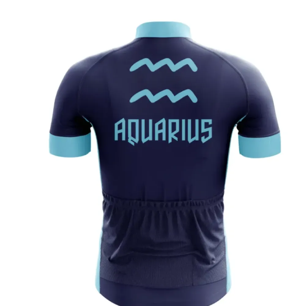 Aquarius Cycling Jersey Navy/Aqua/Blue