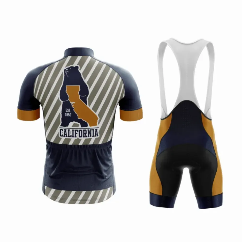 California Cycling Gear Navy/Gray/Beige
