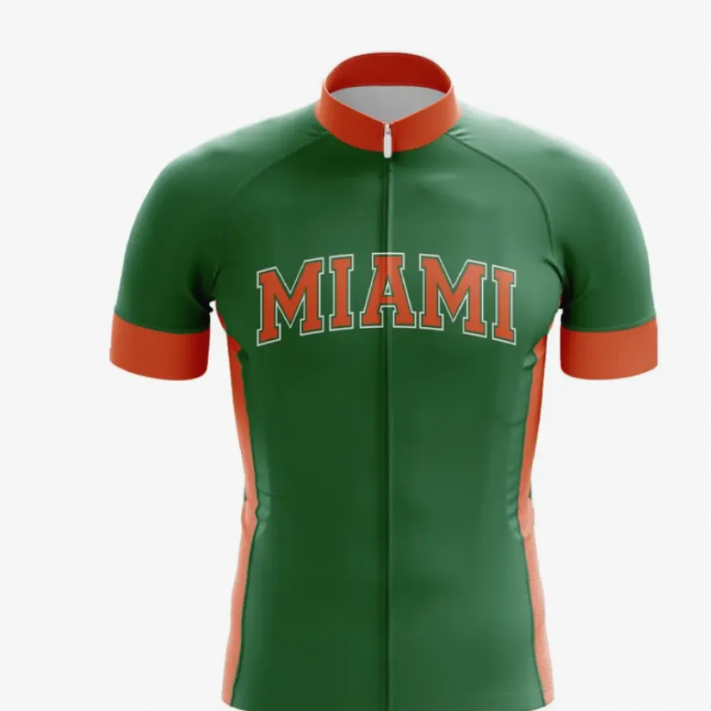 Miami University Cycling Jersey Bold Orange/Green