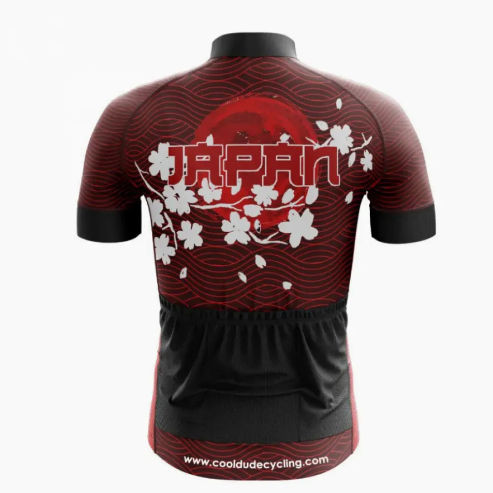 Japan Cherry Blossom Elite Cycling Jersey Red/Black