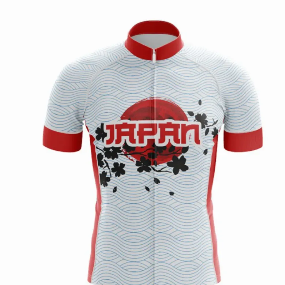 Japan Cherry Blossom Elite Cycling Jersey Red/Black