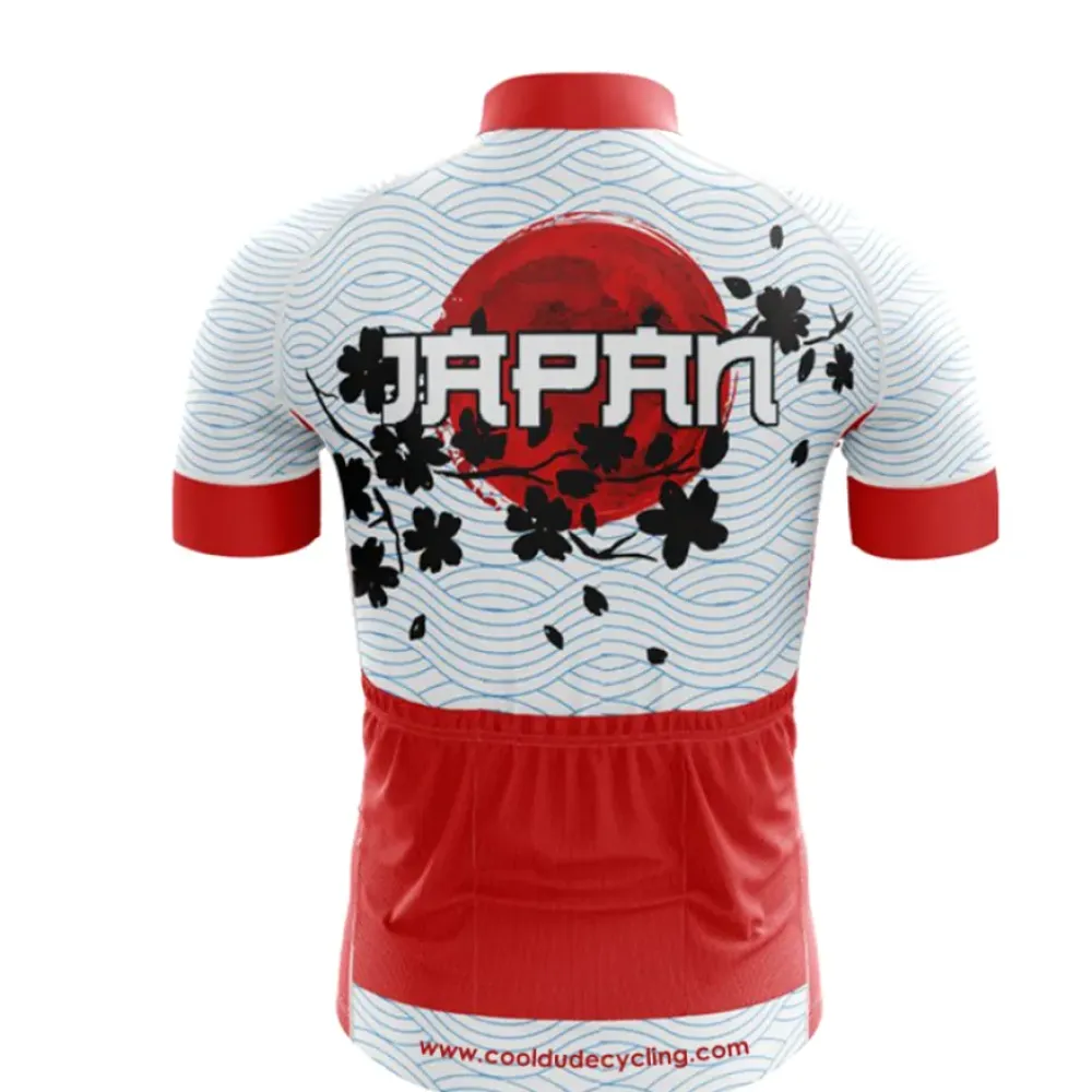 Japan Cherry Blossom Elite Cycling Jersey Red/Black