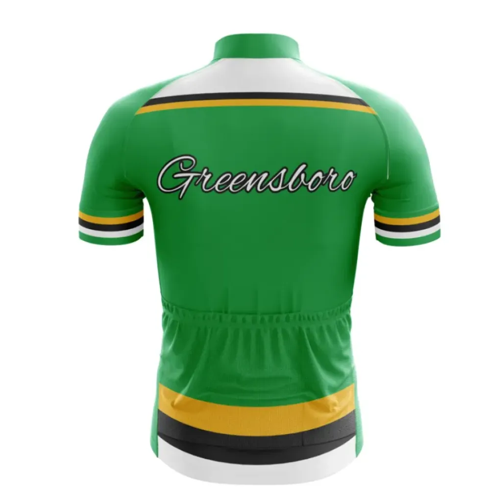 Greensboro Cycling Jersey Vibrant Green/Gold/Black