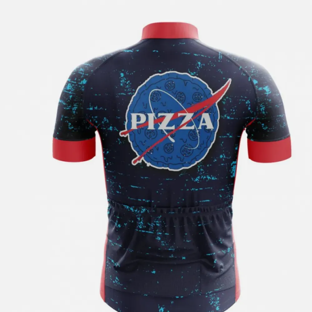 Space Pizza Bike Jersey Red/Blue/Black
