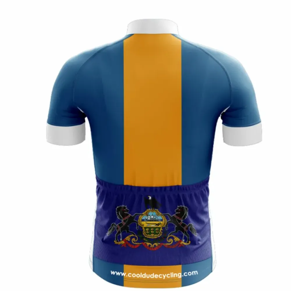 Philadelphia Bike Jersey Golden Yellow/Royal Blue