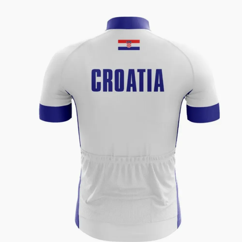 Croatia Red & Blue Cycle Jersey National Flag Design