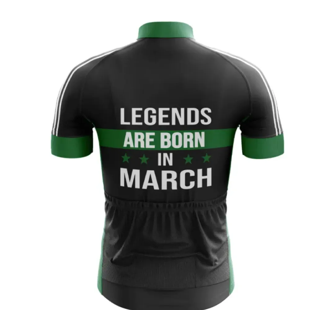 Legends March Star Cycling Jersey Black/Green/White