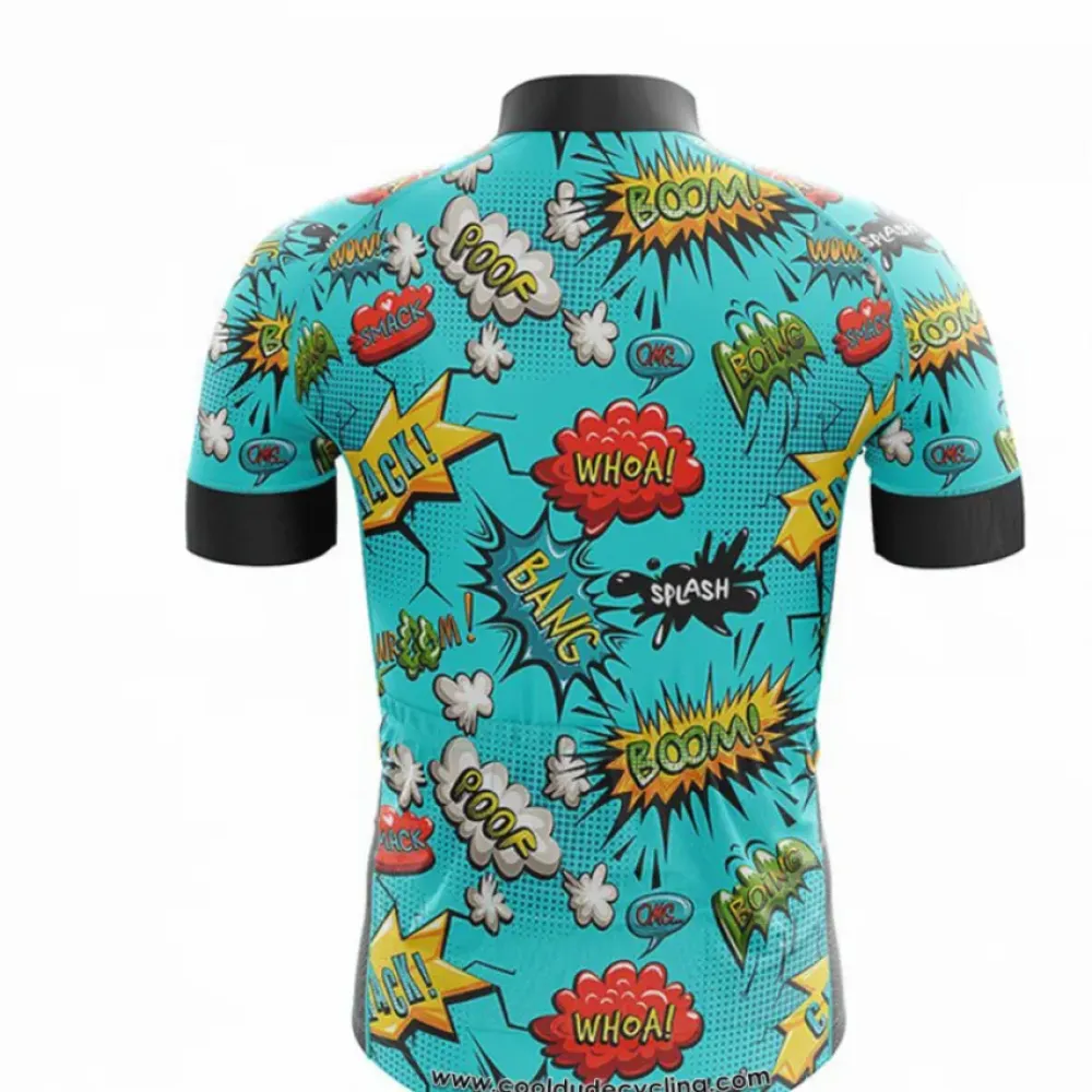 Comic Boom Pop Art Pattern Cycling Jersey