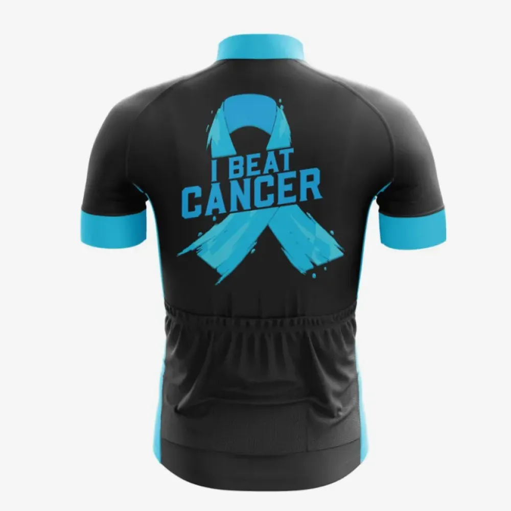 Cancer Conquering Cycling Jersey Black/Blue