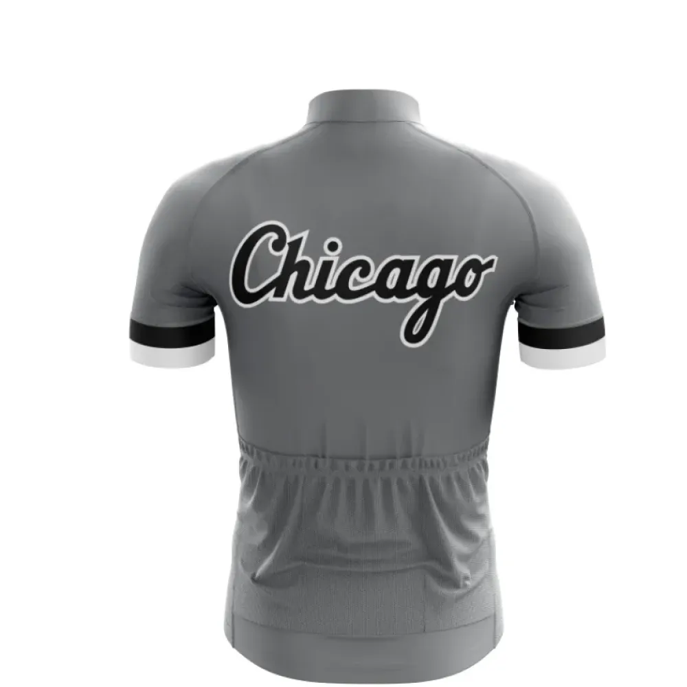 Chicago Cycling Jersey Gray/White/Black
