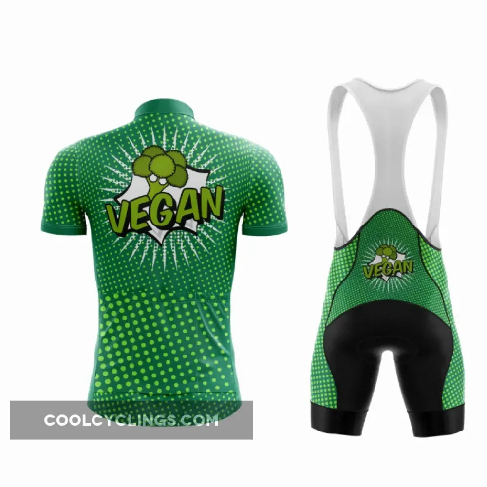 Vegan Cycling Kit Polka Dot Green/Black