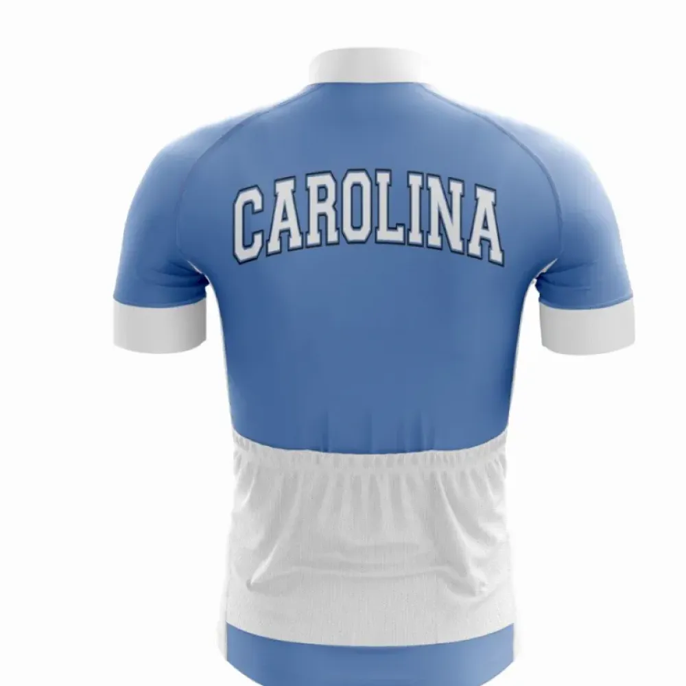 University Of North Carolina Cycling Jersey Carolina Blue/White