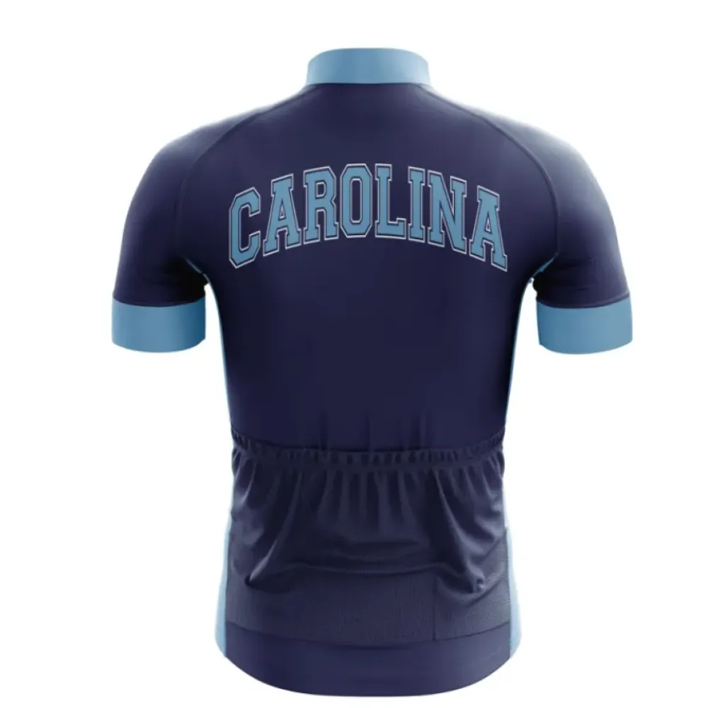 University Of North Carolina Cycling Jersey Carolina Blue/White
