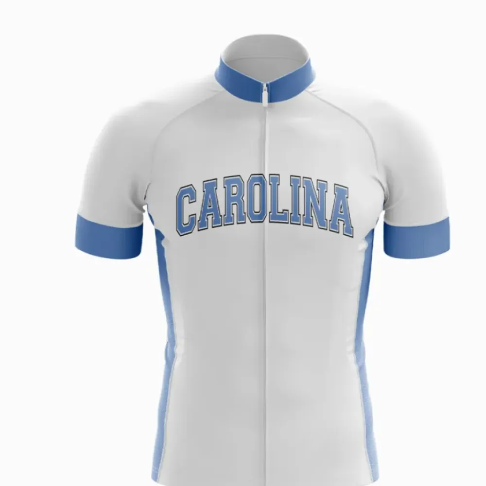 University Of North Carolina Cycling Jersey Carolina Blue/White