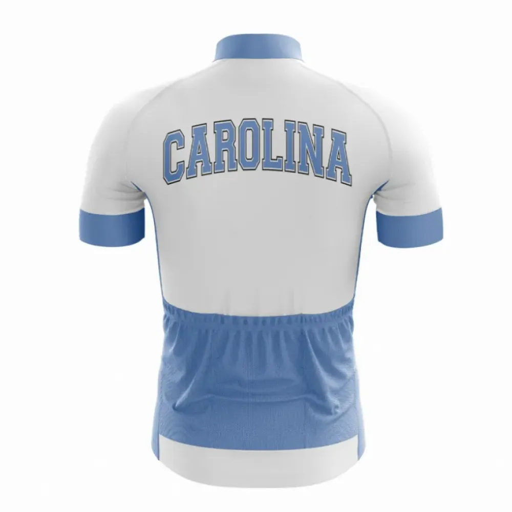 University Of North Carolina Cycling Jersey Carolina Blue/White