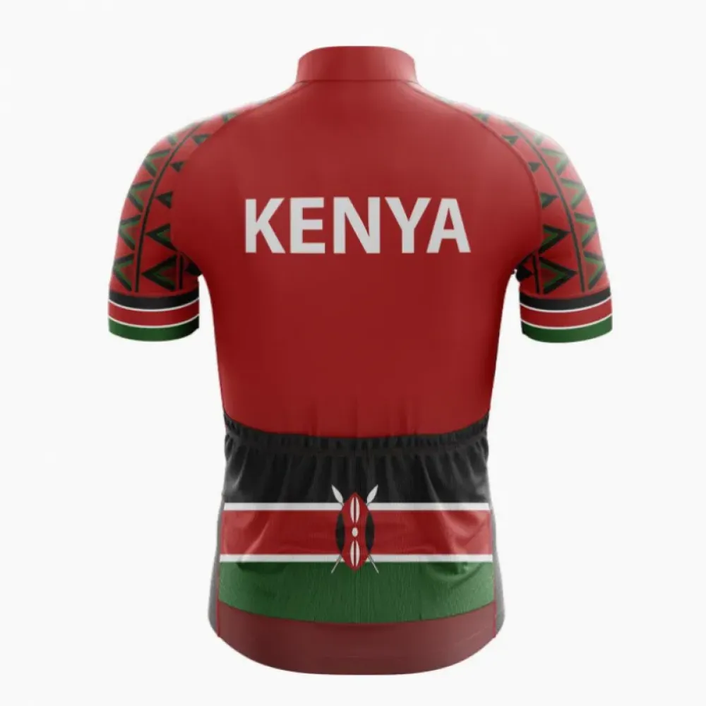 Kenya Lion Cycling Jersey Red/Green/Black