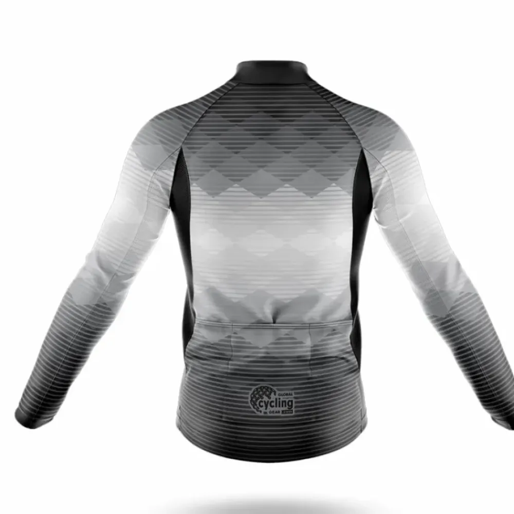 Cycling Jersey Diamond Pattern Black/White/Grey