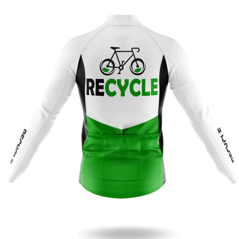 Cycling Gear Recycle Bibs White/Black/Green
