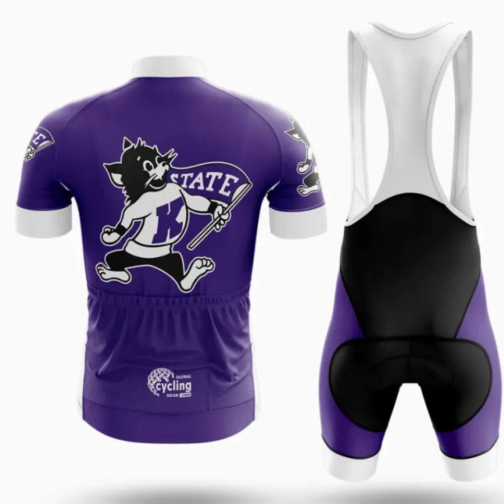 Kansas State Wildcats Cycling Kit Purple/White/Black
