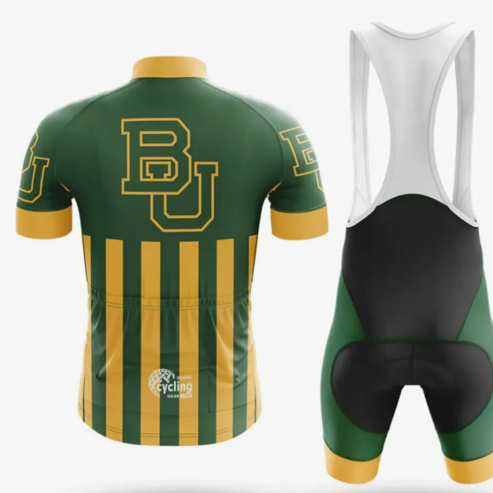 Baylor University USA Cycling Jersey Green/Yellow/Black