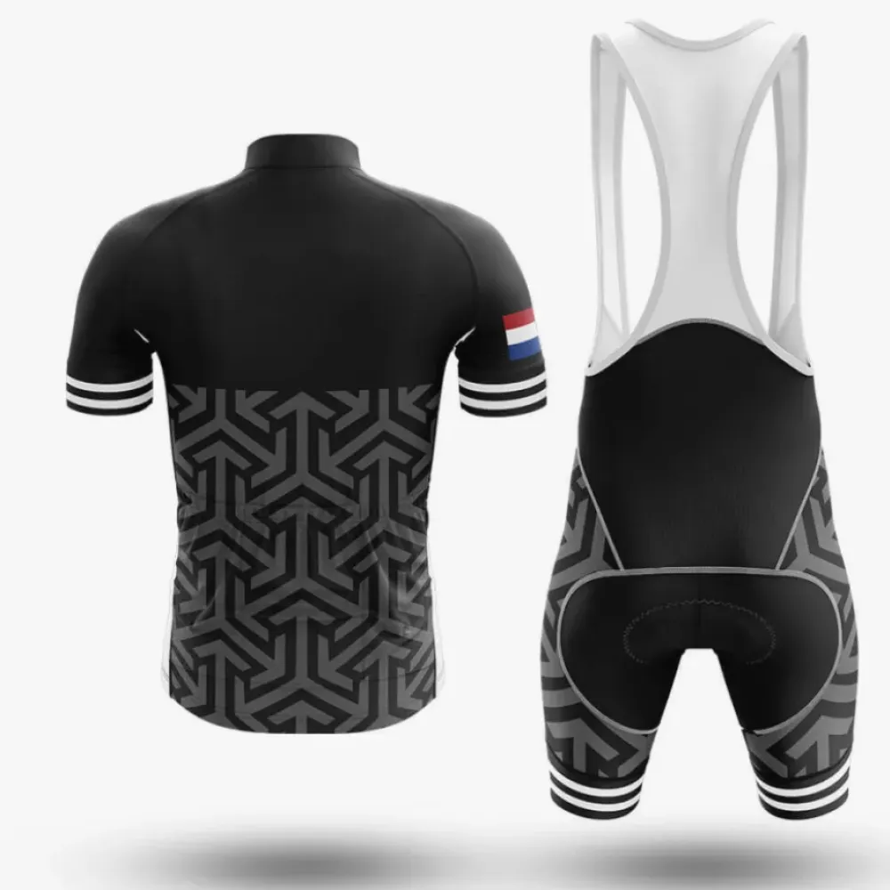 Netherlands V18 Cycling Jersey Black/White/Red