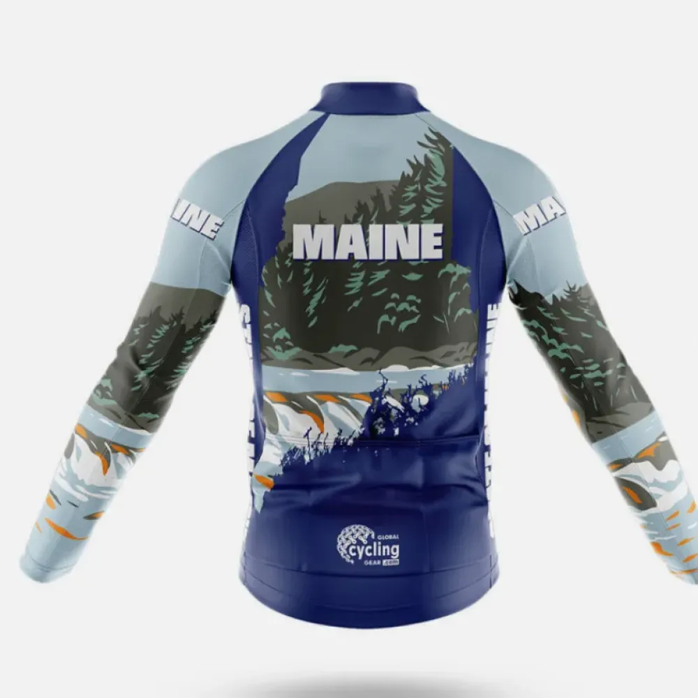 Maine State Cycling Kit Full Set Forest Navy/White/Grey