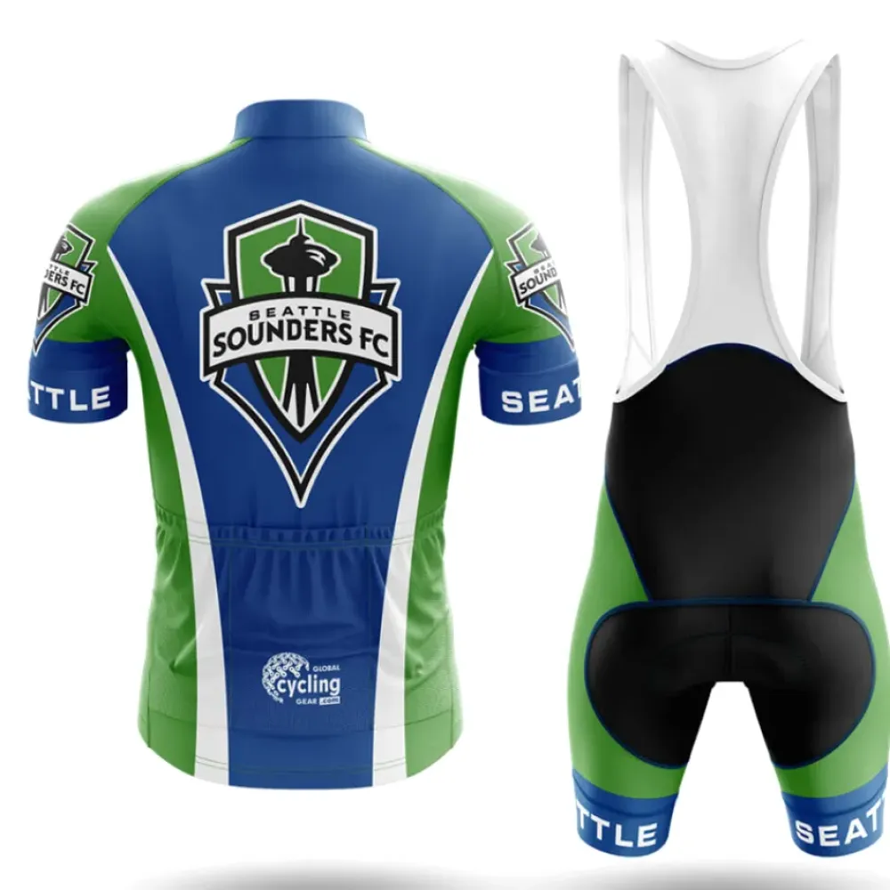Seattle Sounders Cycling Jersey Blue/Green/White