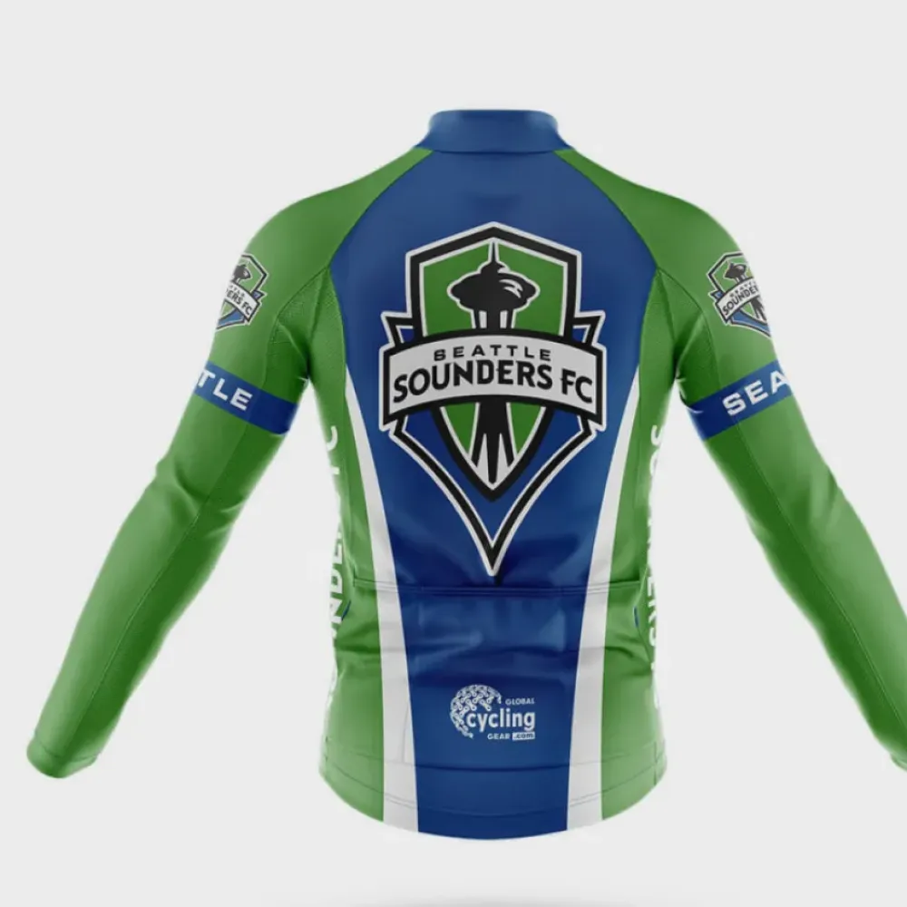 Seattle Sounders Cycling Jersey Blue/Green/White