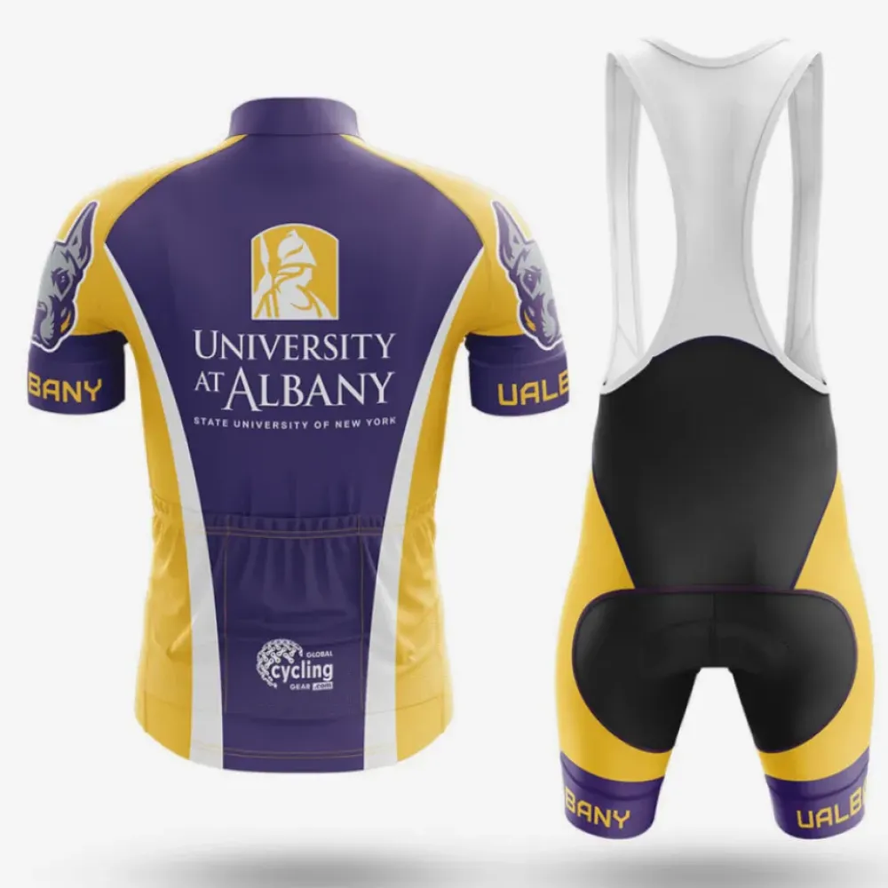 University at Albany Long Sleeve Cycling Jersey Purple/Yellow/Gold