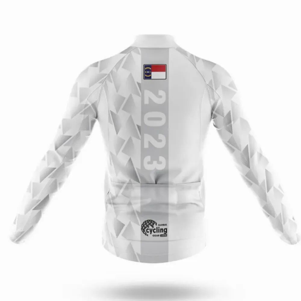 North Carolina 2023 V1 Cycling Kit Full Set White/Black/Silver