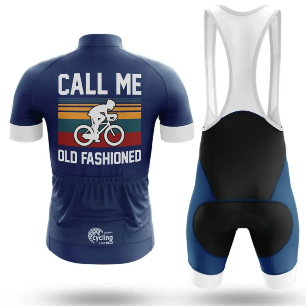 Old Fashioned Navy Long Sleeve Cycling Jersey Ver.2