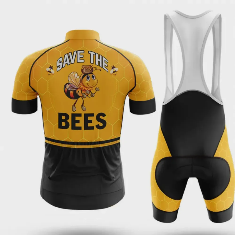 Cycling Bibs V4 Hexagonal Yellow/Black/White