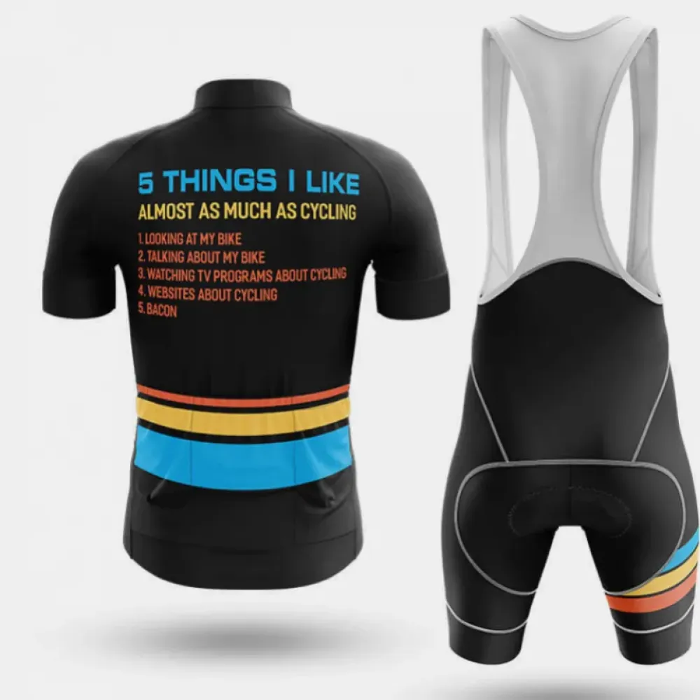 Cycling Jersey Vintage Stripes Black/Yellow/Orange