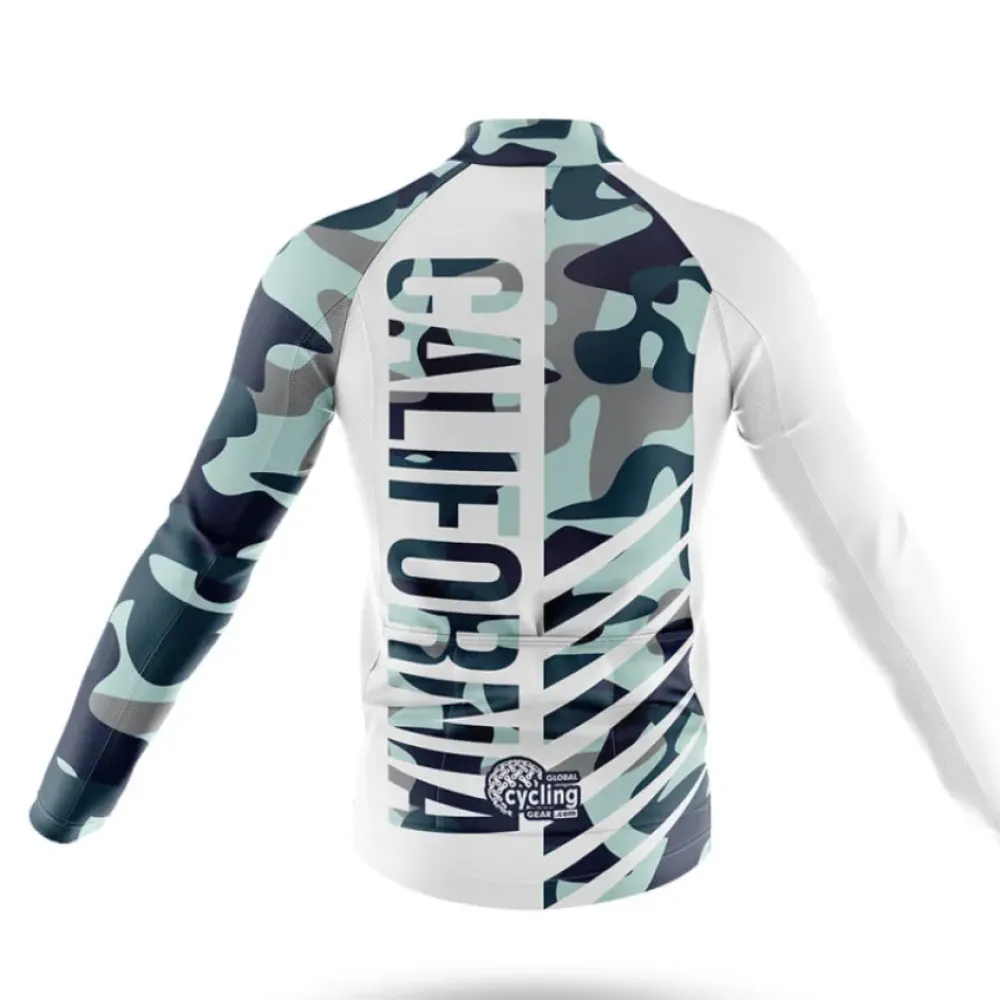 California S31 Cycling Jersey Camouflage White/Teal/Navy