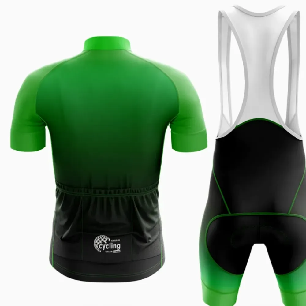Cycling Bibs Gradient Green/White/Black