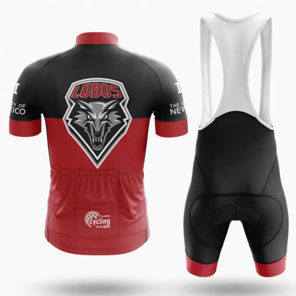University of New Mexico Cycling Bibs Ver.2 Comfortable Black/Red/White