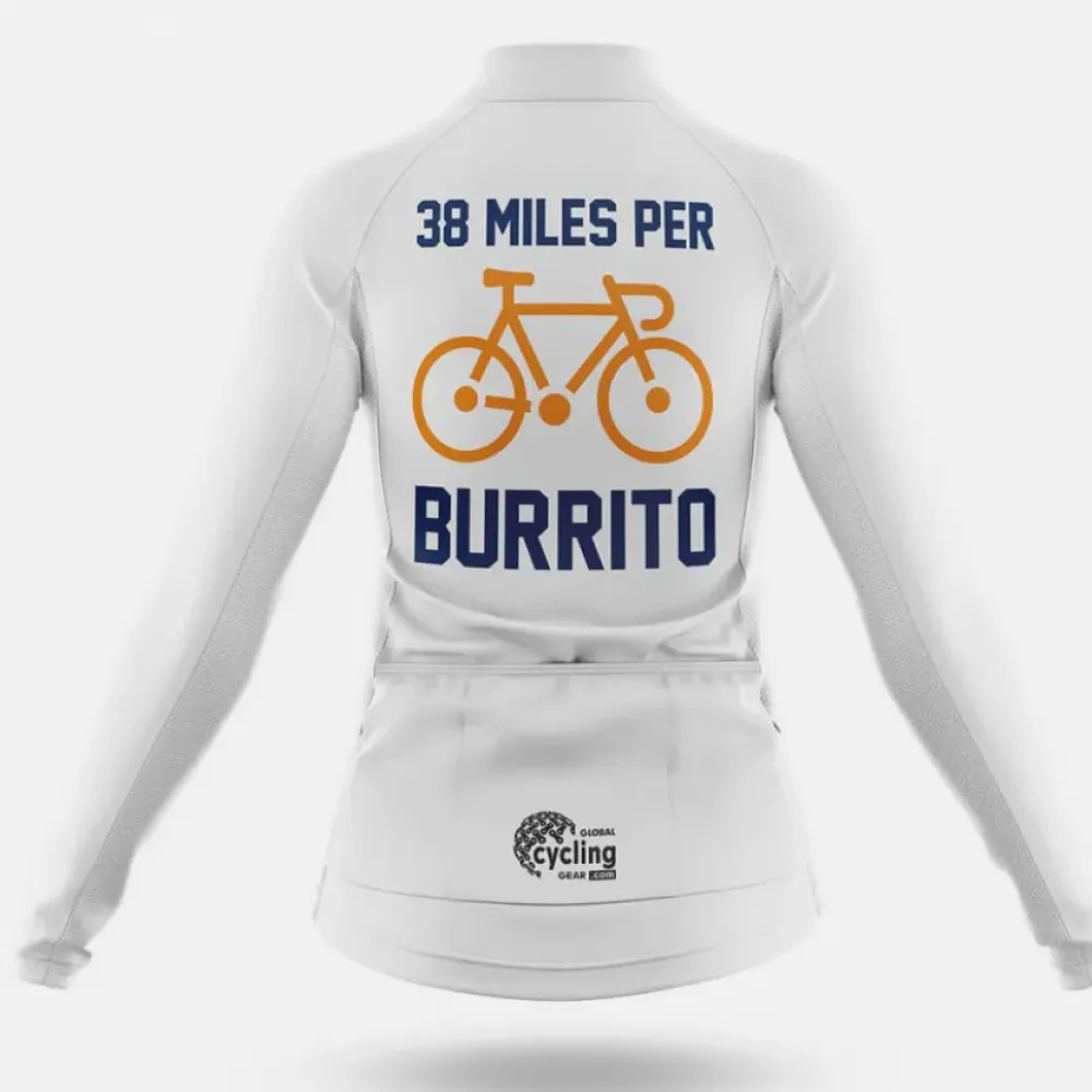 Burrito 38 Miles White/Black/Grey Cycling Kit