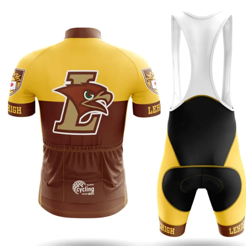 Lehigh University Cycling Jersey Eagle Brown/Gold/Yellow