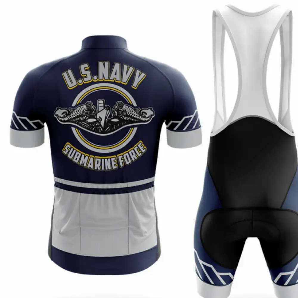 U.S. Navy Submarine Force Cycling Kit Full Set Ver.2 Navy/White/Blue
