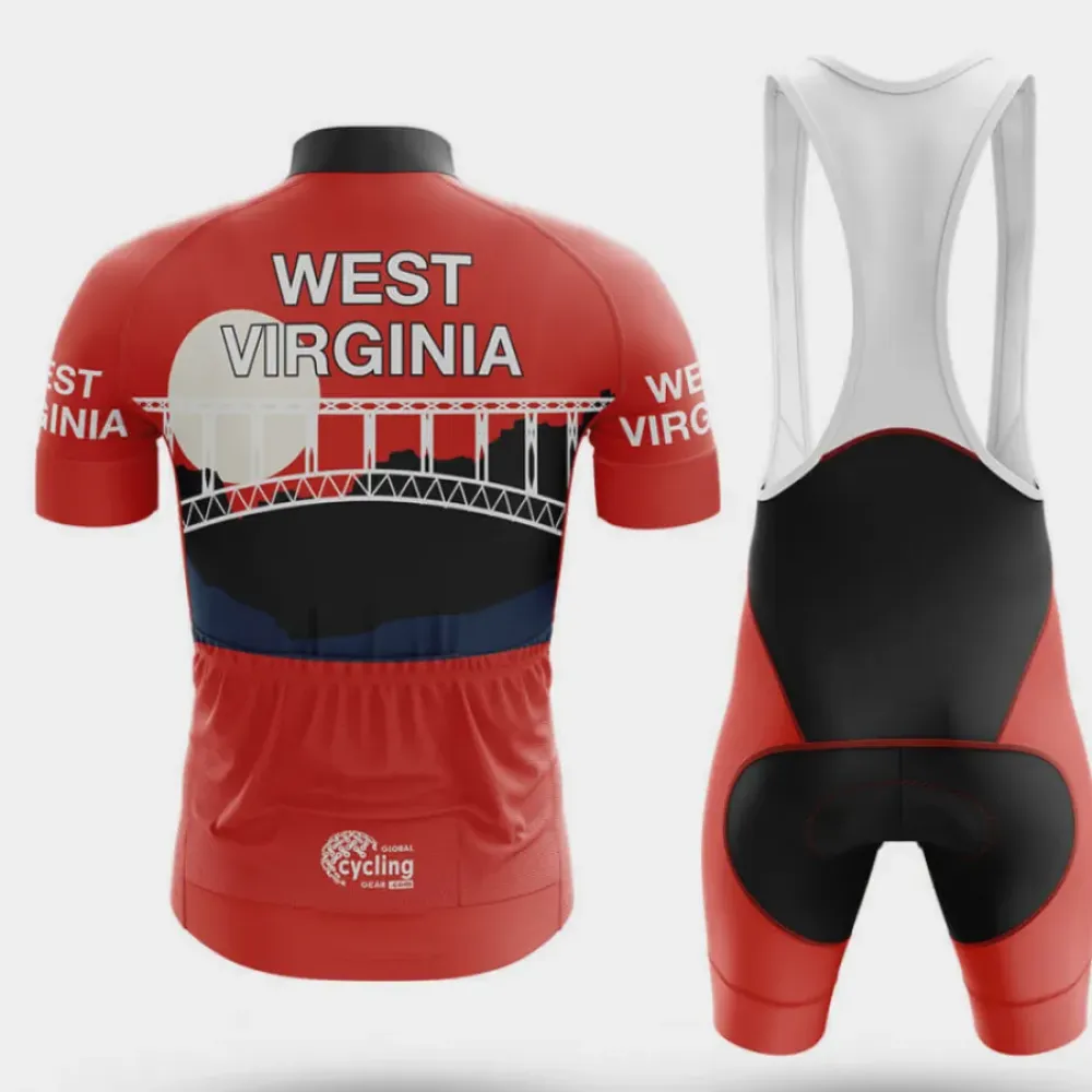 West Virginia Symbol Cycling Kit Full Set Red/Black/White
