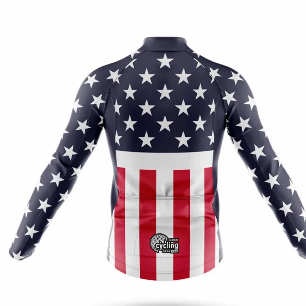 American V5 Cycling Jersey Stars & Stripes Navy/Red/White