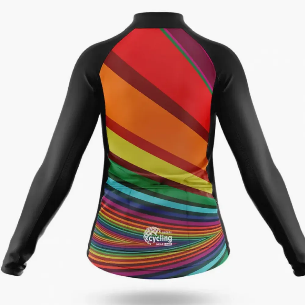 Rainbow Women's Cycling Shorts Black/Red/Grey