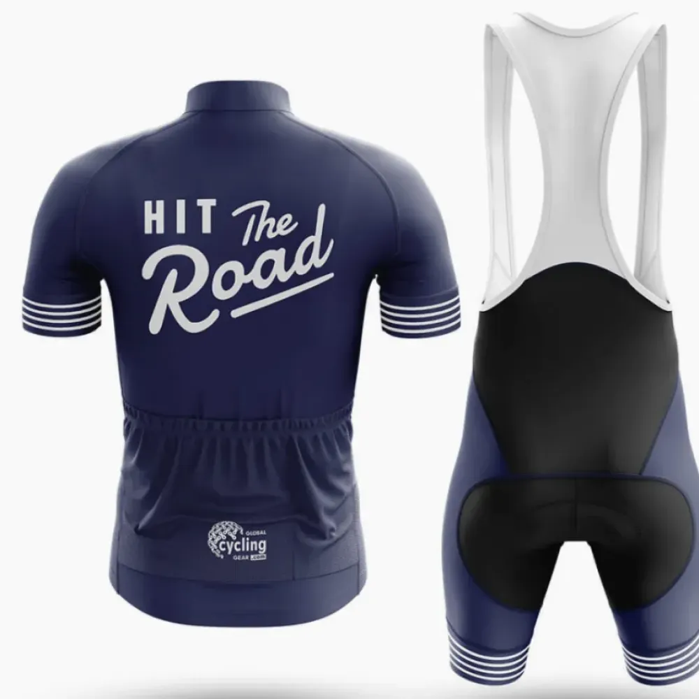 Cycling Bibs Breathable Navy/White/Black