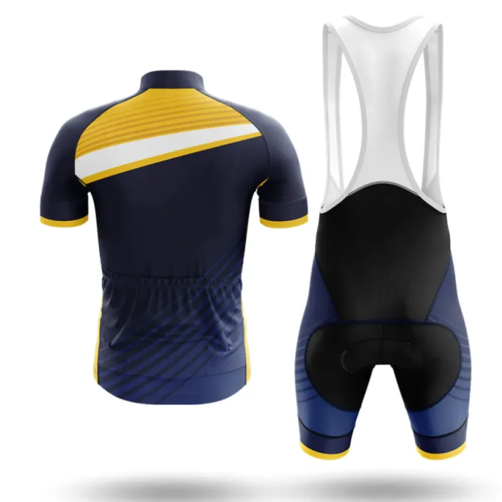 Retired But Not Tired Cycling Jersey Navy/Yellow/White