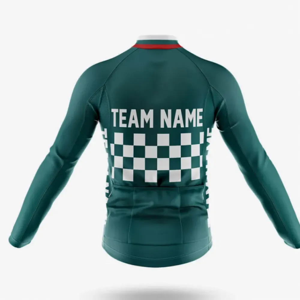 Cycling Kit Custom Team Name Green/Black/White