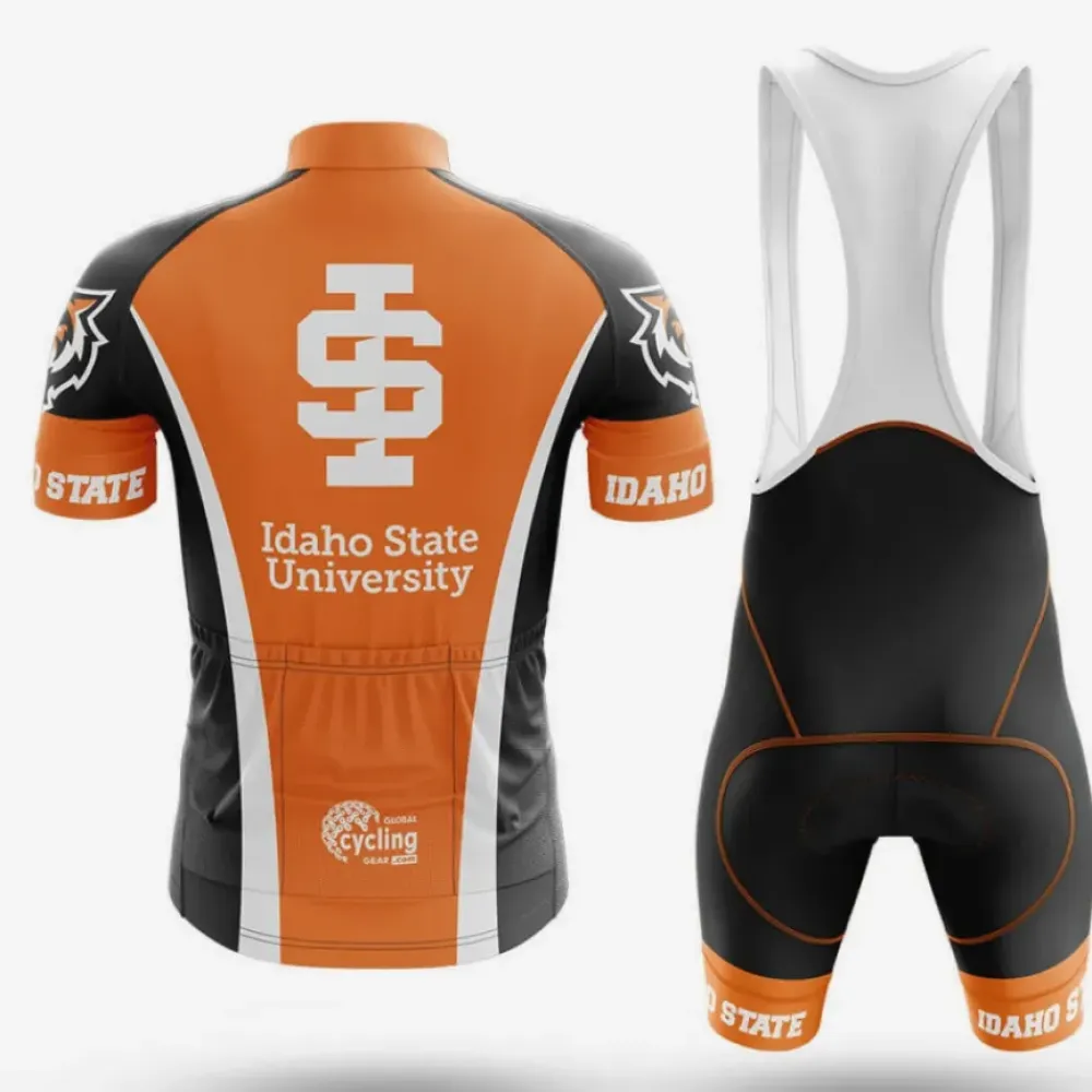 Idaho State University Cycling Bibs Comfortable Black/Orange/White