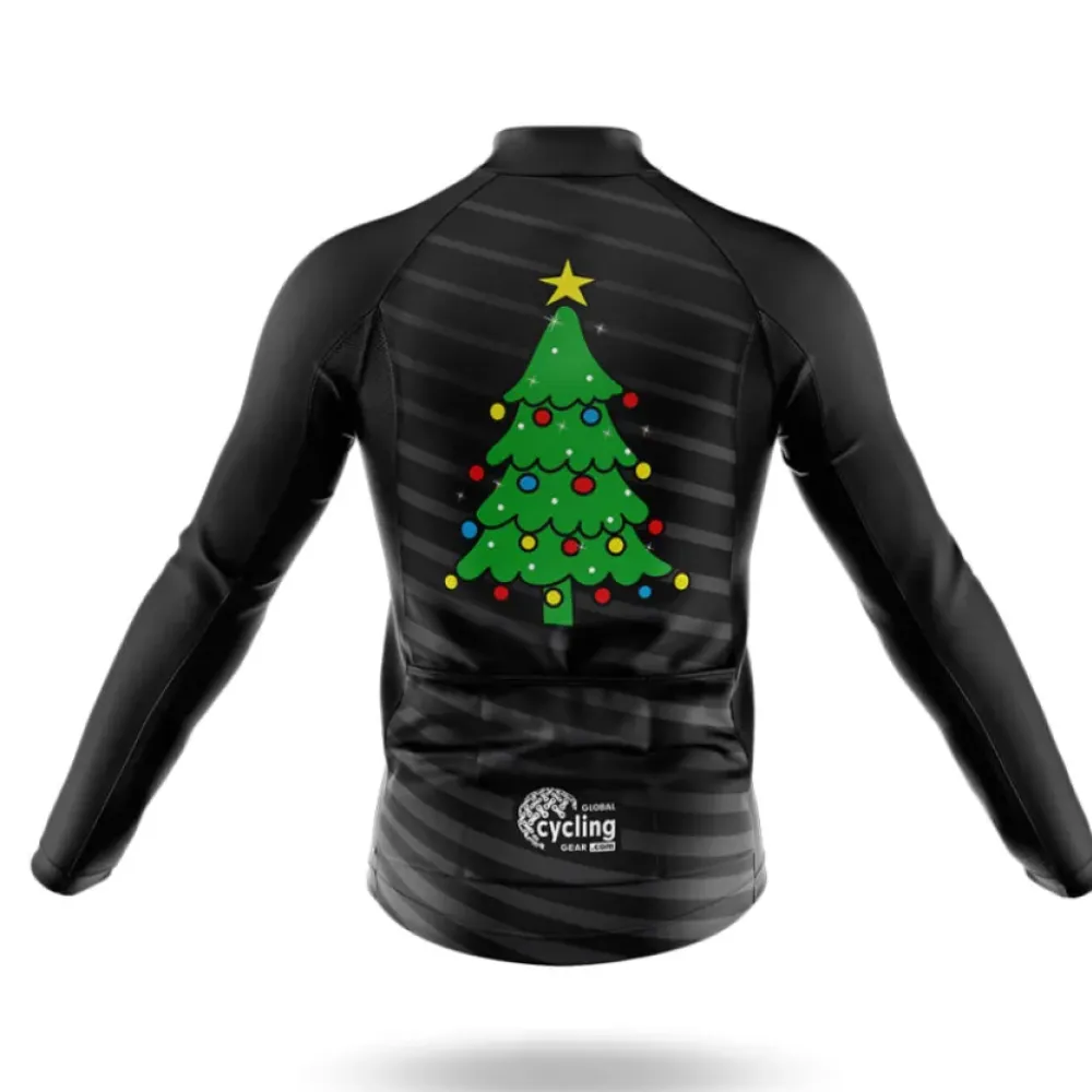 Christmas Tree Cycling Jersey Holiday Sparkle Black/Green/Red